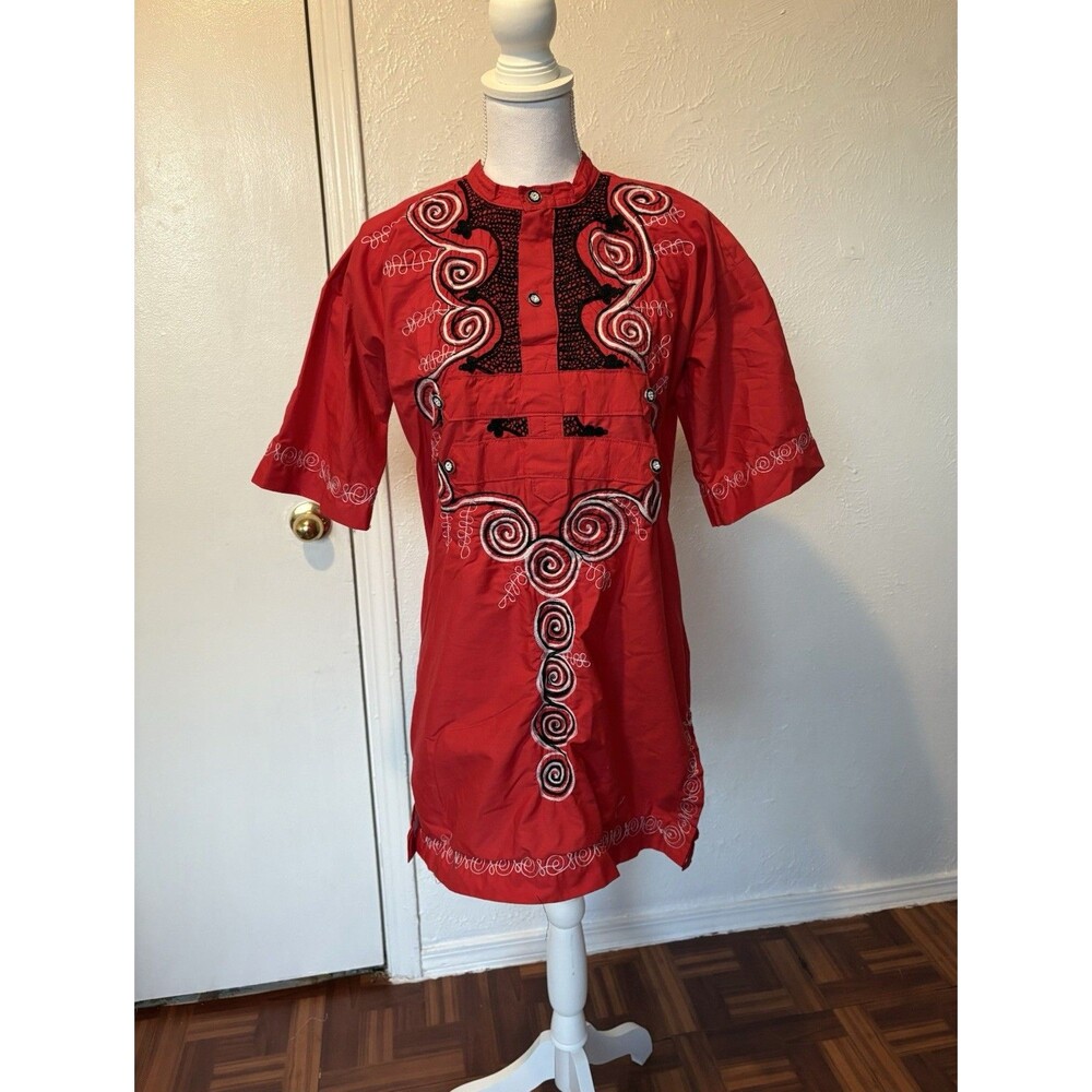 Red Embroidered Shirt Size M-L